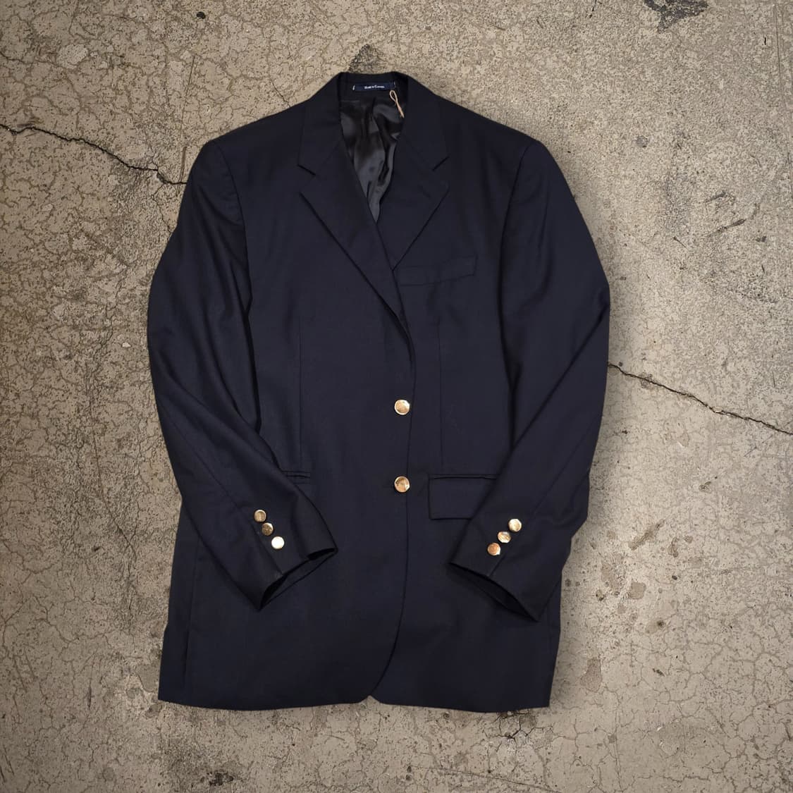 CHAPS RALPH LAUREN 네이비 울 금장 블레이저 상품이미지1