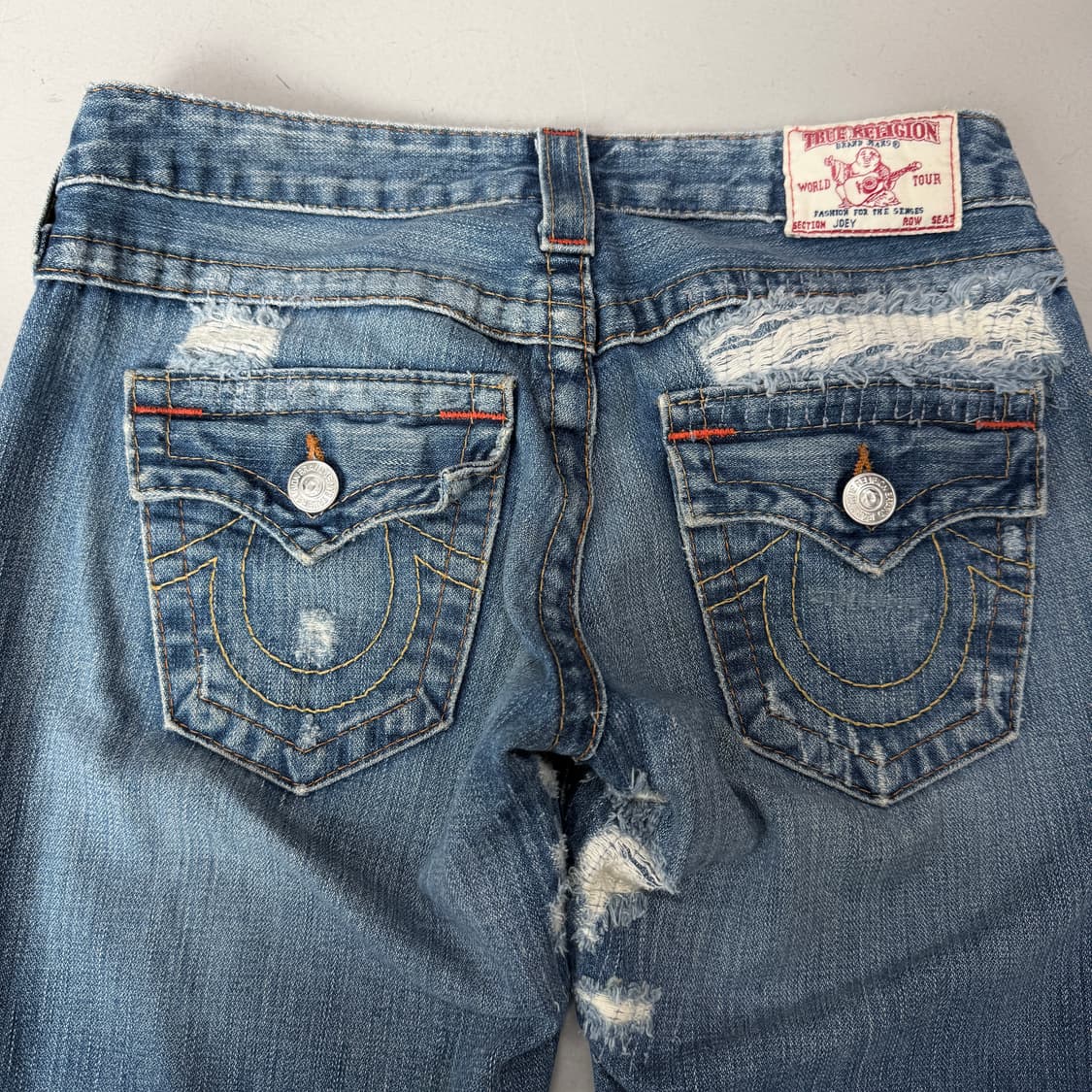 트루릴리전 Y2K 조이 부츠컷 디스트레스드 데님팬츠 상품이미지7