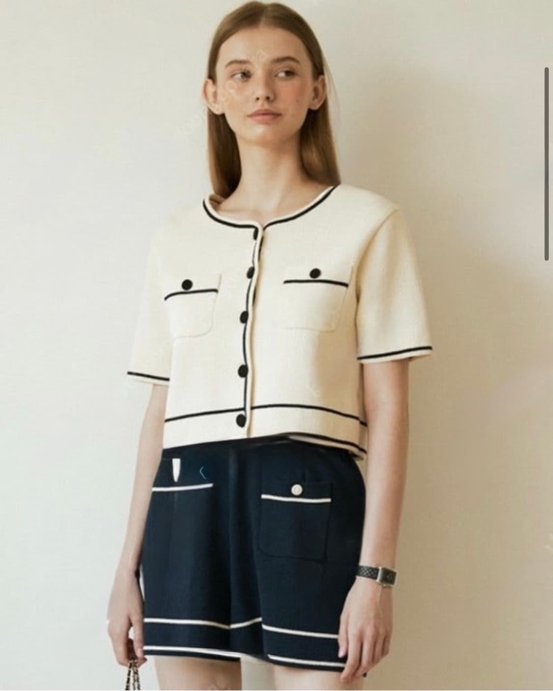 유네미 유어네임히얼 반팔 가디건 상품이미지2