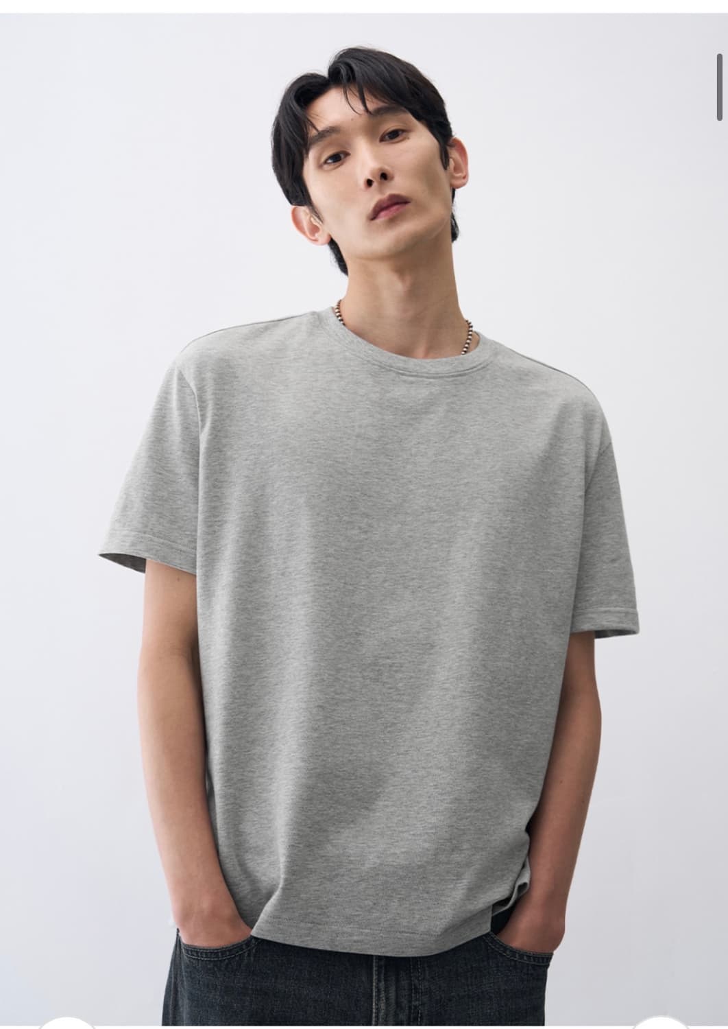 (XL) 드로우핏 헤일 코튼 크롭 하프 티셔츠 [M.GREY] 반팔 상품이미지5