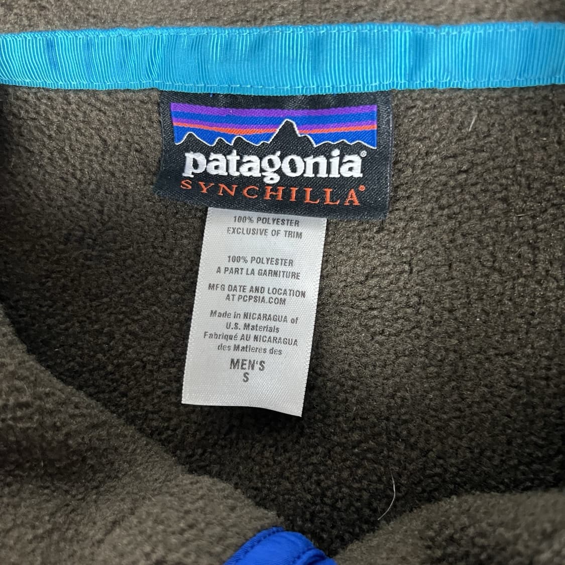 10s 파타고니아 신칠라 스냅-T 브라운/블루 상품이미지5