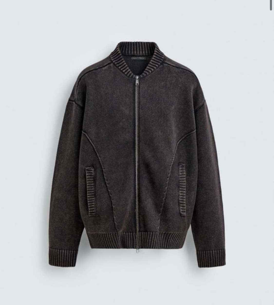 자라 워싱 니트 봄버 재킷 보머 재킷 상품이미지1