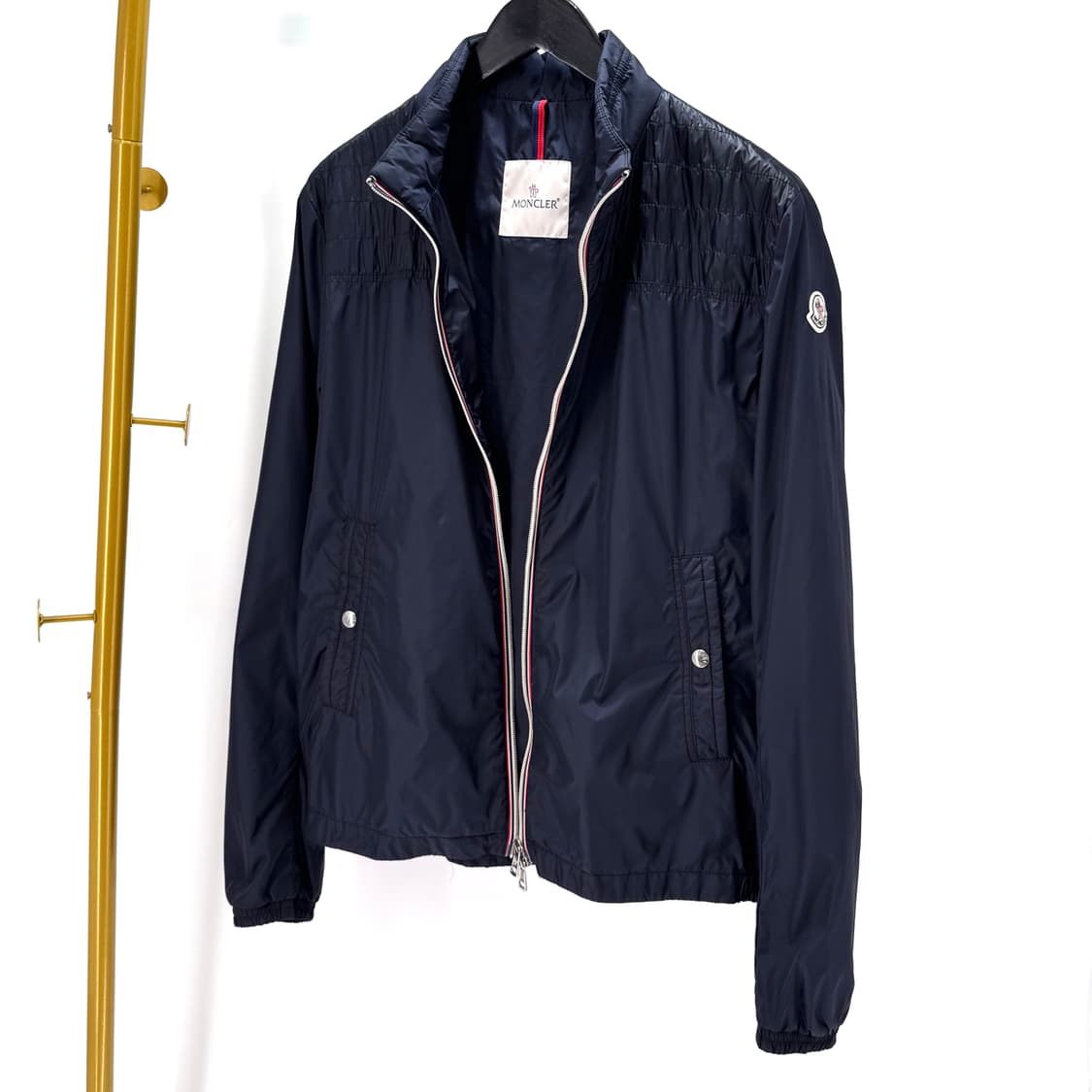 [5사이즈] 몽클레어 바람막이 집업 자켓 네이비 상품이미지3