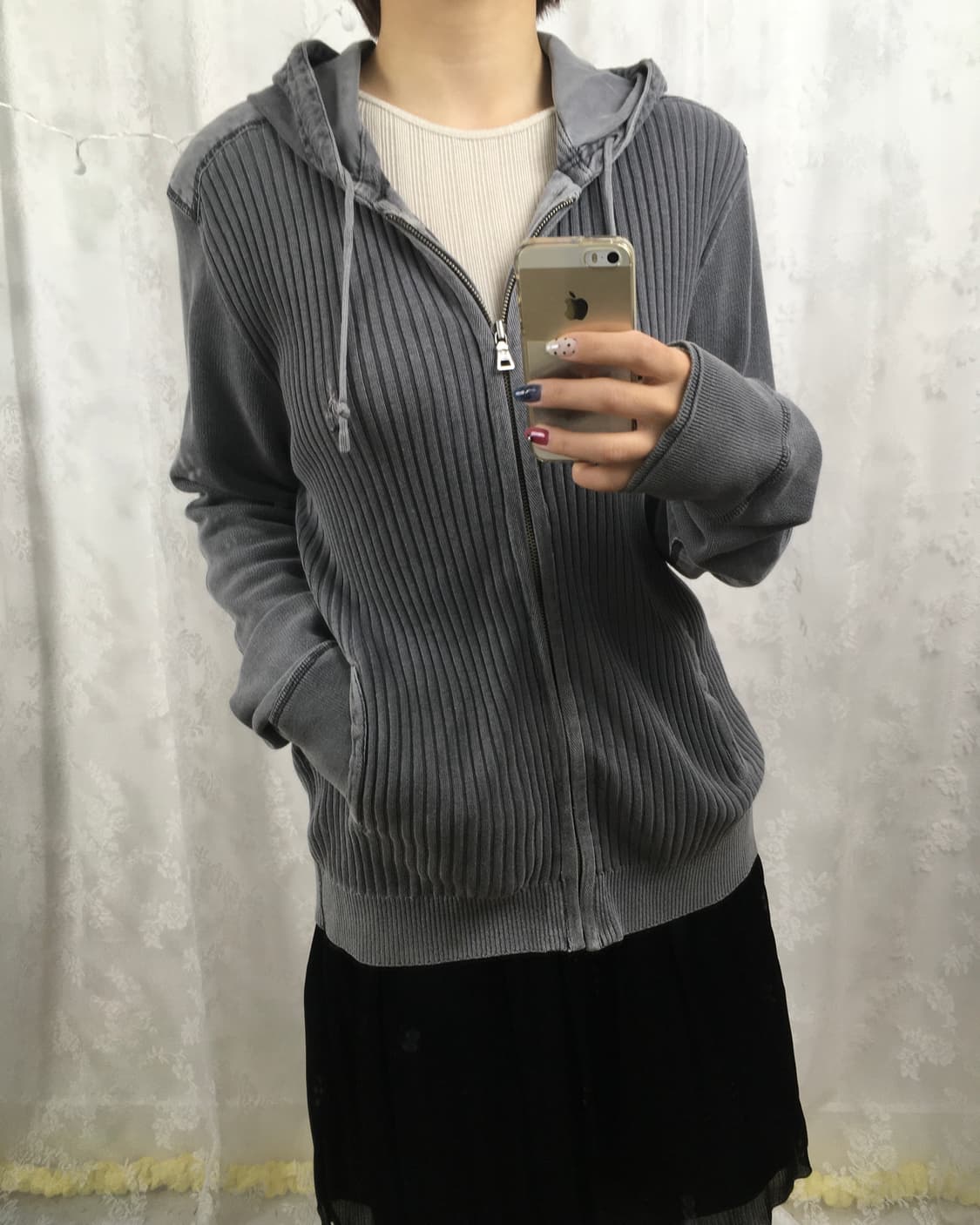 BEAN POLE Vintage Ribbed Hoodie Zip-Up 상품이미지8