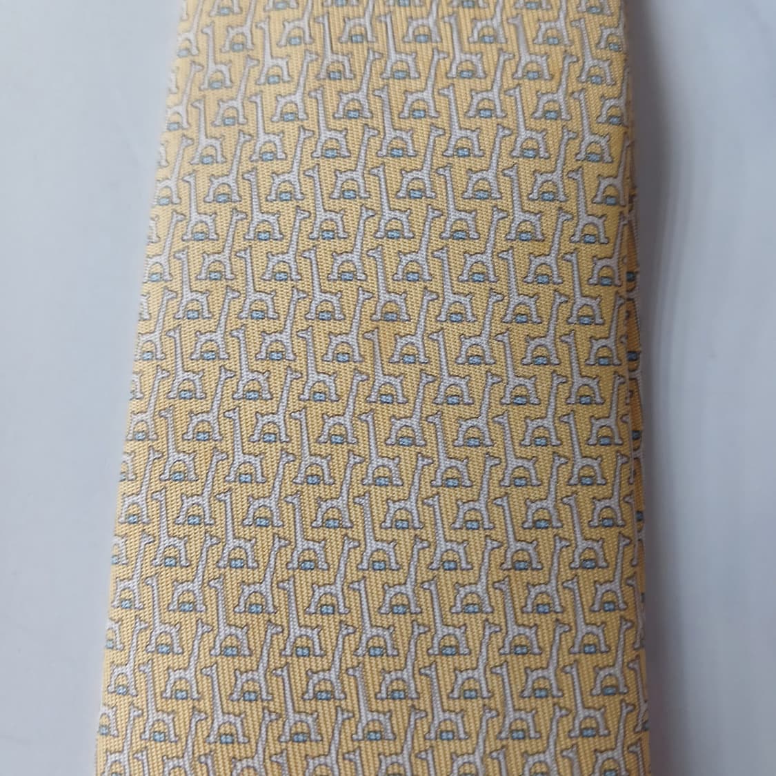 살바토레 페라가모 기린 간치니 패턴 넥타이 8.7cm A등급 A19807 상품이미지8