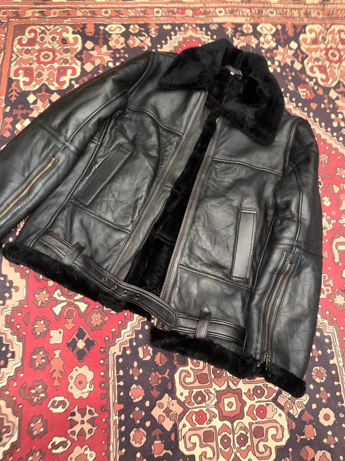 ( L-XL ) B3무스탕 레더자켓 가죽자켓 워크웨어 아메카지 밀리터리 상품이미지6