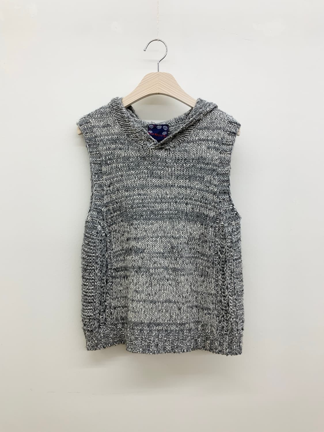 후드 니트 베스트 hoodie knit vest 상품이미지1
