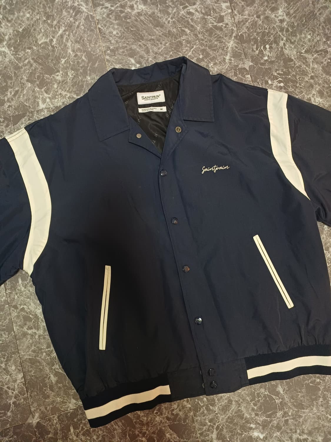 네이비 코치 자켓 (Saintpain)-오버핏 상품이미지4