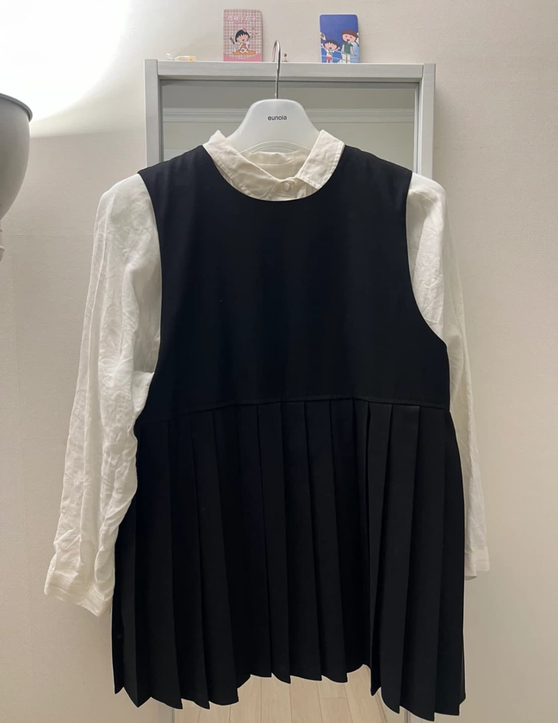 유노이아 플리츠 베스트 블랙 상품이미지5