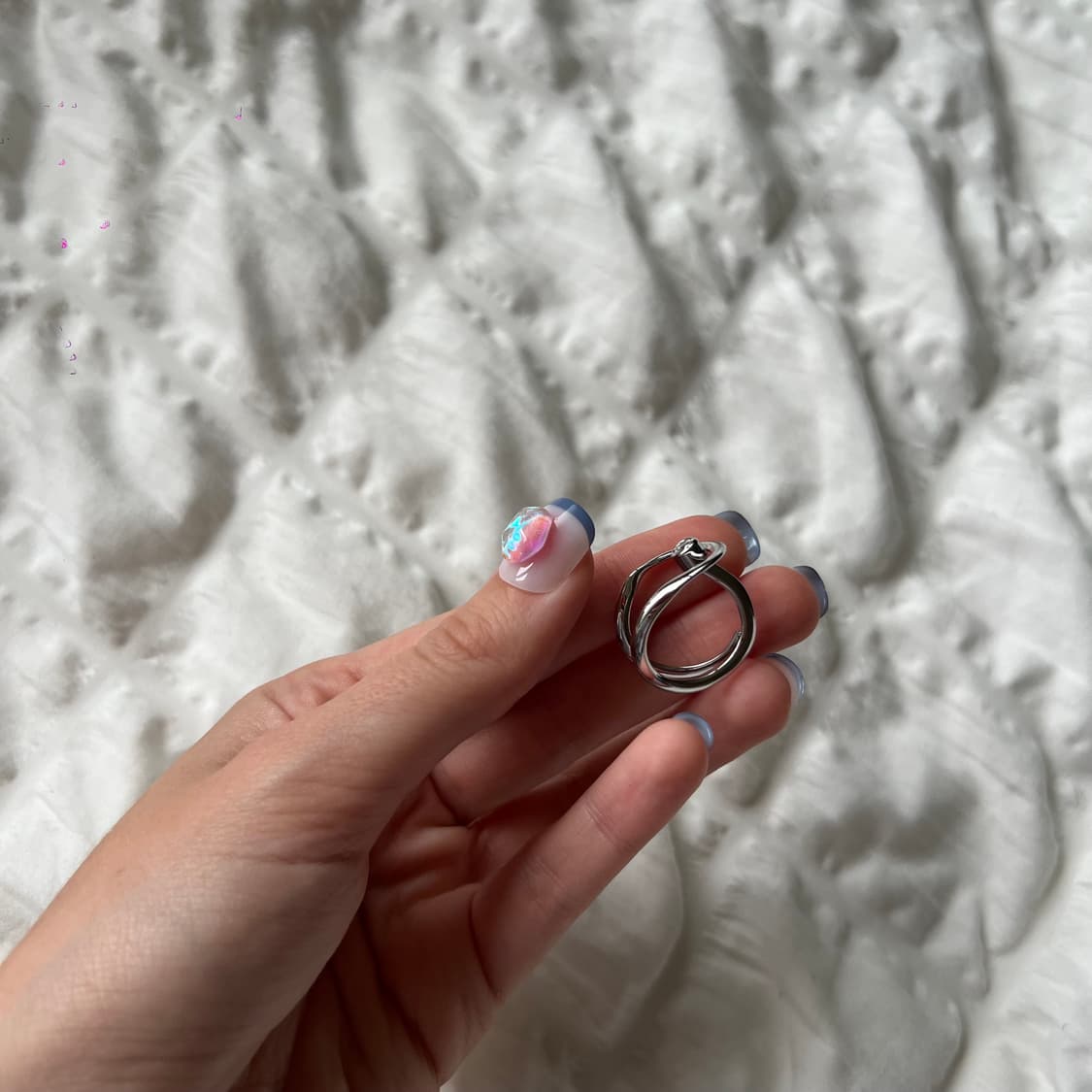 ✨ 실버 크리스탈 포인트 반지 상품이미지3