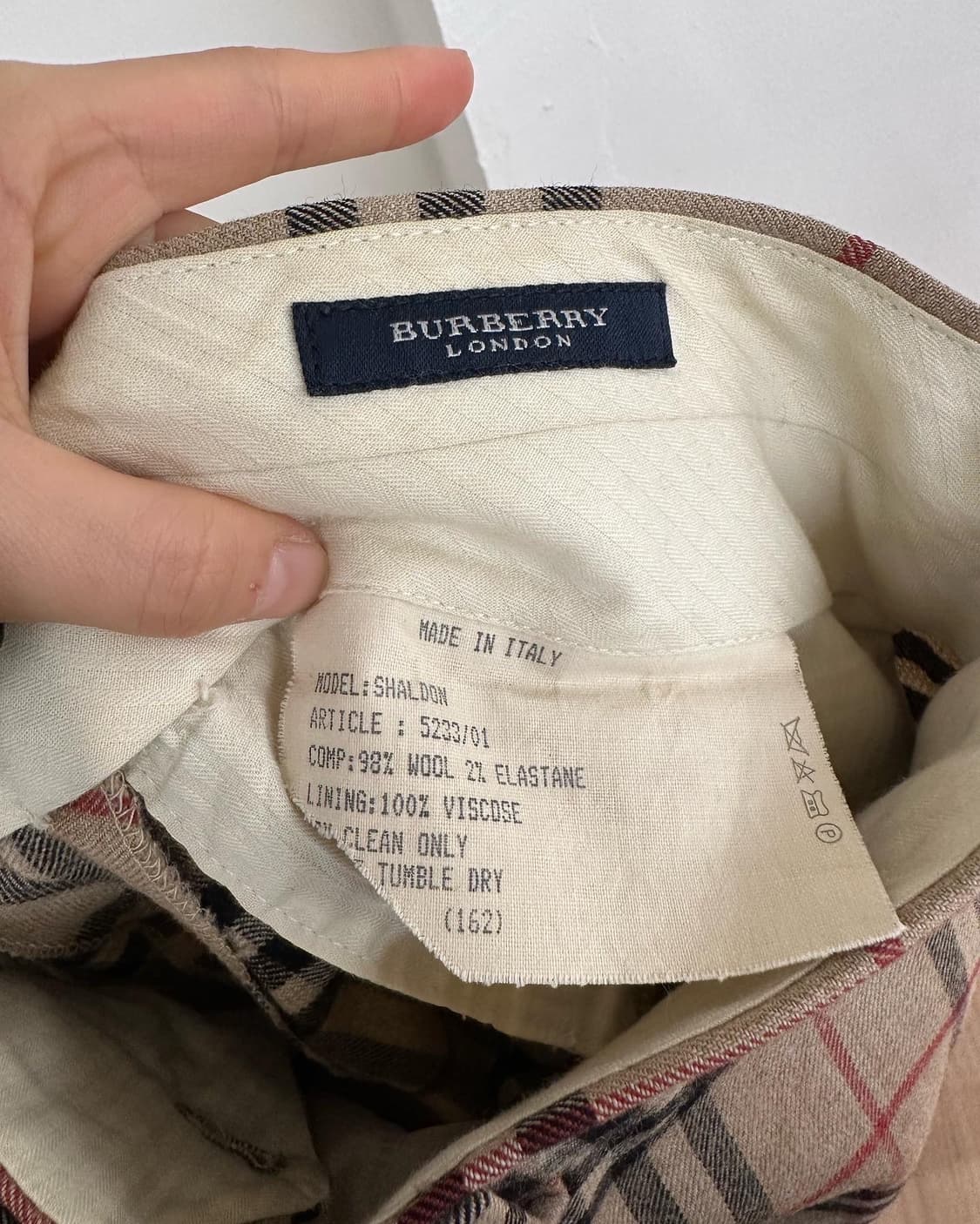 버버리 베이지 노바체크 패턴 슬랙스 팬츠  상품이미지4
