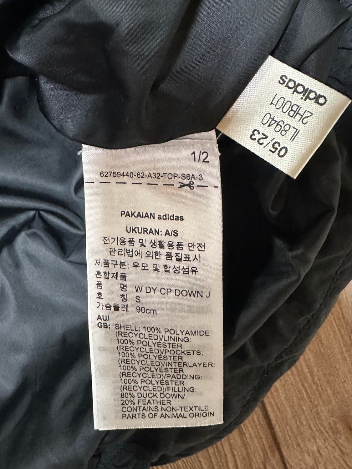 아디다스 우먼스 데일리 크롭 덕다운 자켓 패딩 점퍼 IL8940 상품이미지6