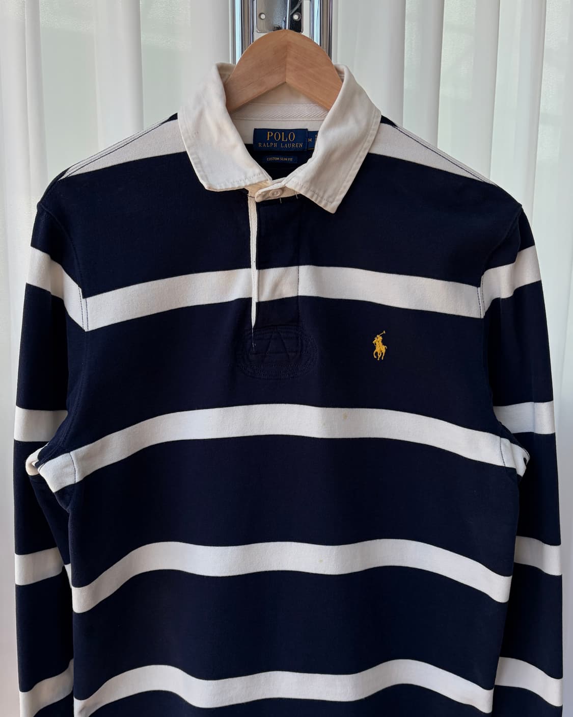 [M]폴로 랄프로렌 스트라이프 기모 럭비 티셔츠 상품이미지4