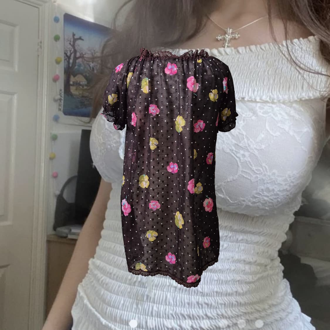 Vintage floral dot brownie ops 상품이미지2