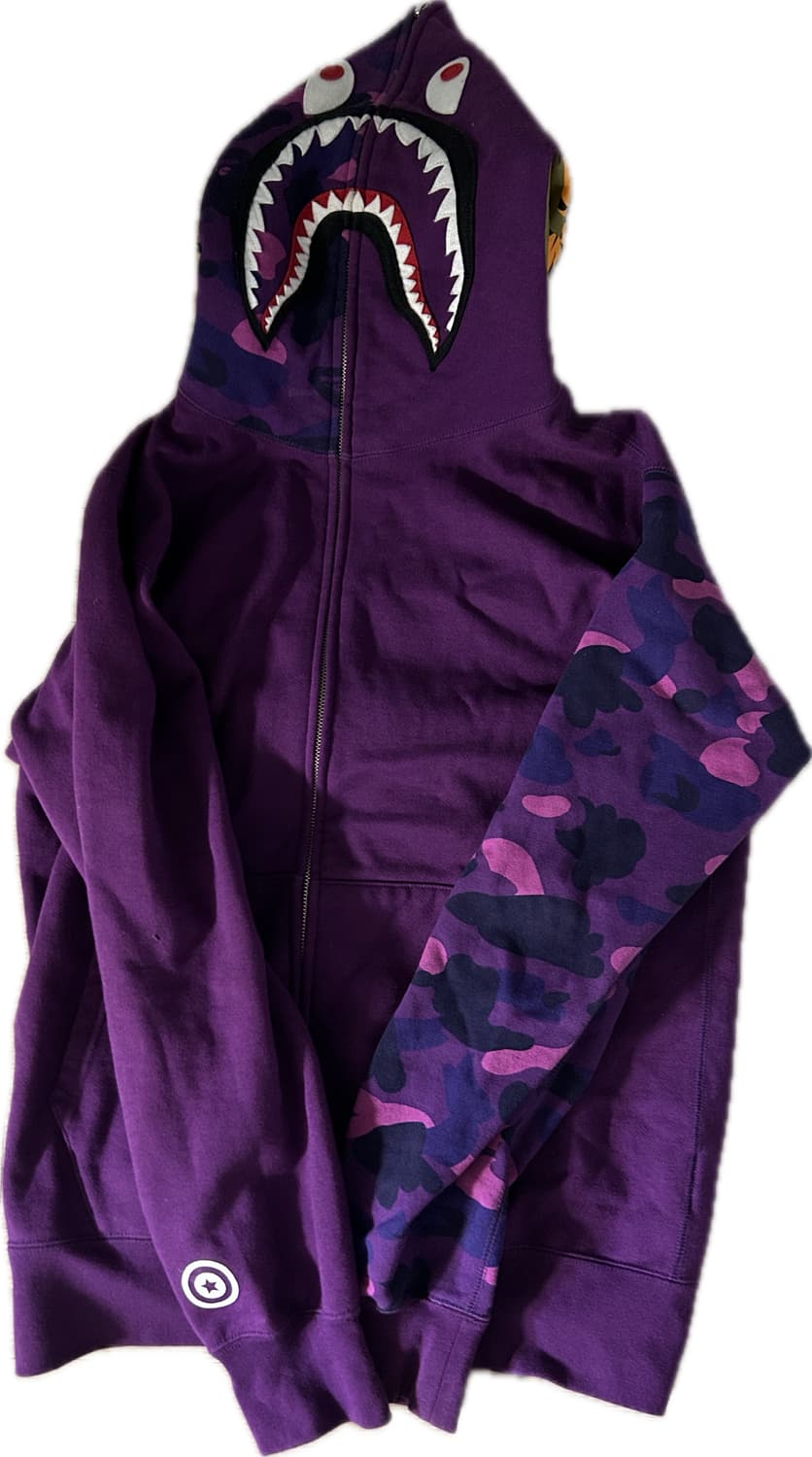 베이프 후드집업 퍼플 xl 상품이미지2