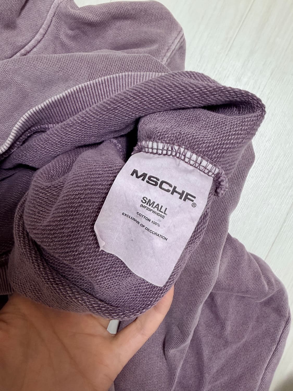 미스치프 사이드 버튼 업 크롭 후드 워시드 레드 브라운 상품이미지4