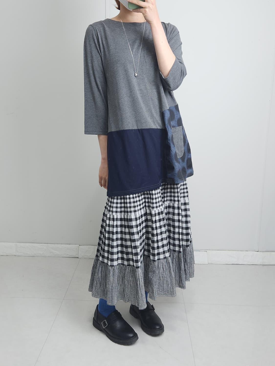 (JWANDERSONxUNIQLO)체크 캉캉 스커트 상품이미지3