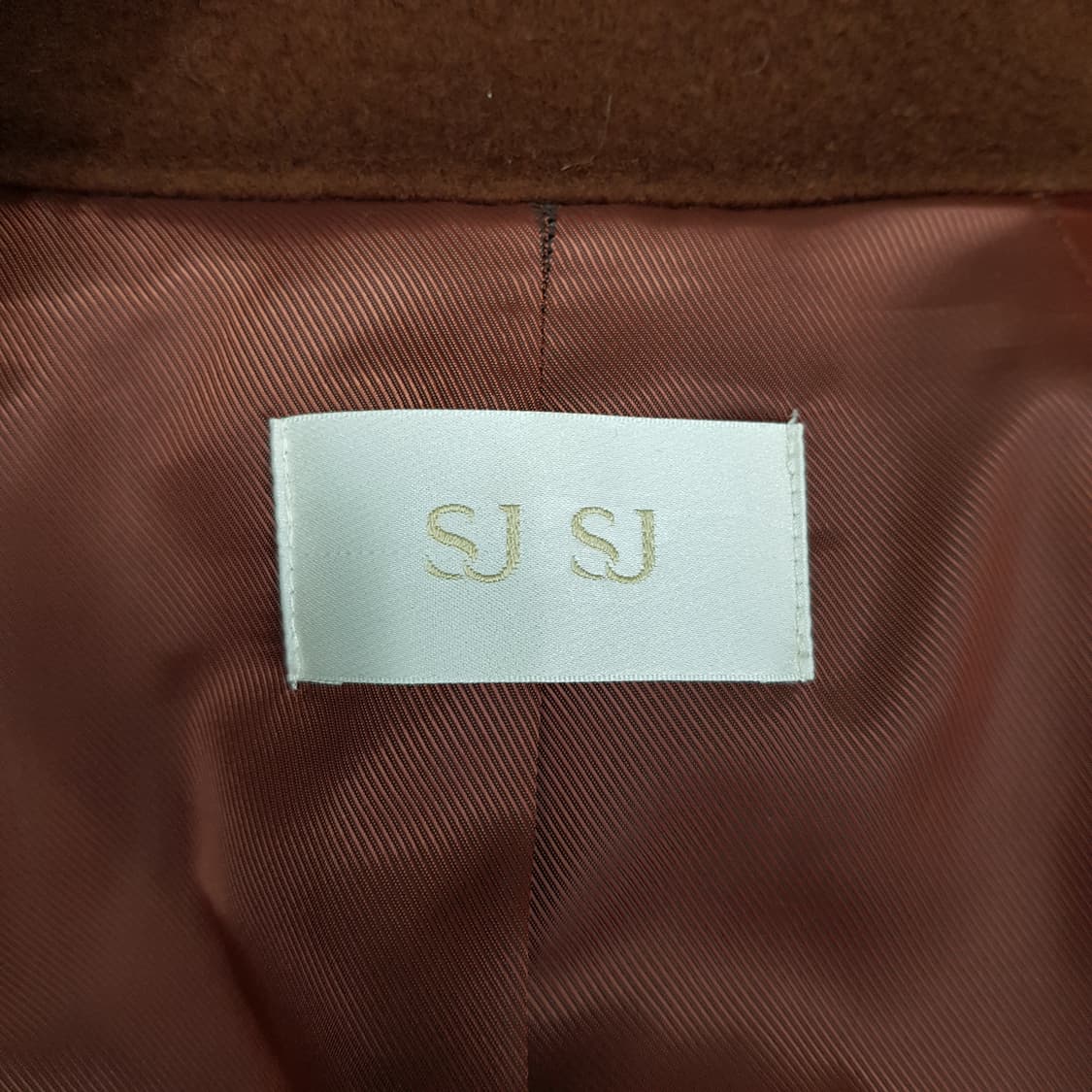 한섬 SJSJ 핸드메이드 브라운 더블 롱코트 S사이즈 상품이미지10