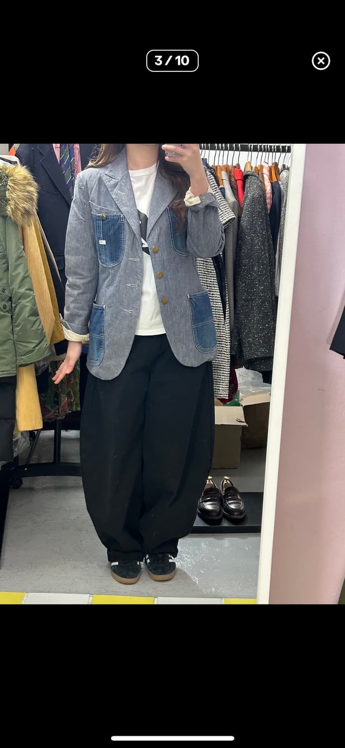 Lee 샴브레이 데님 워크자켓 S 44-55 상품이미지2