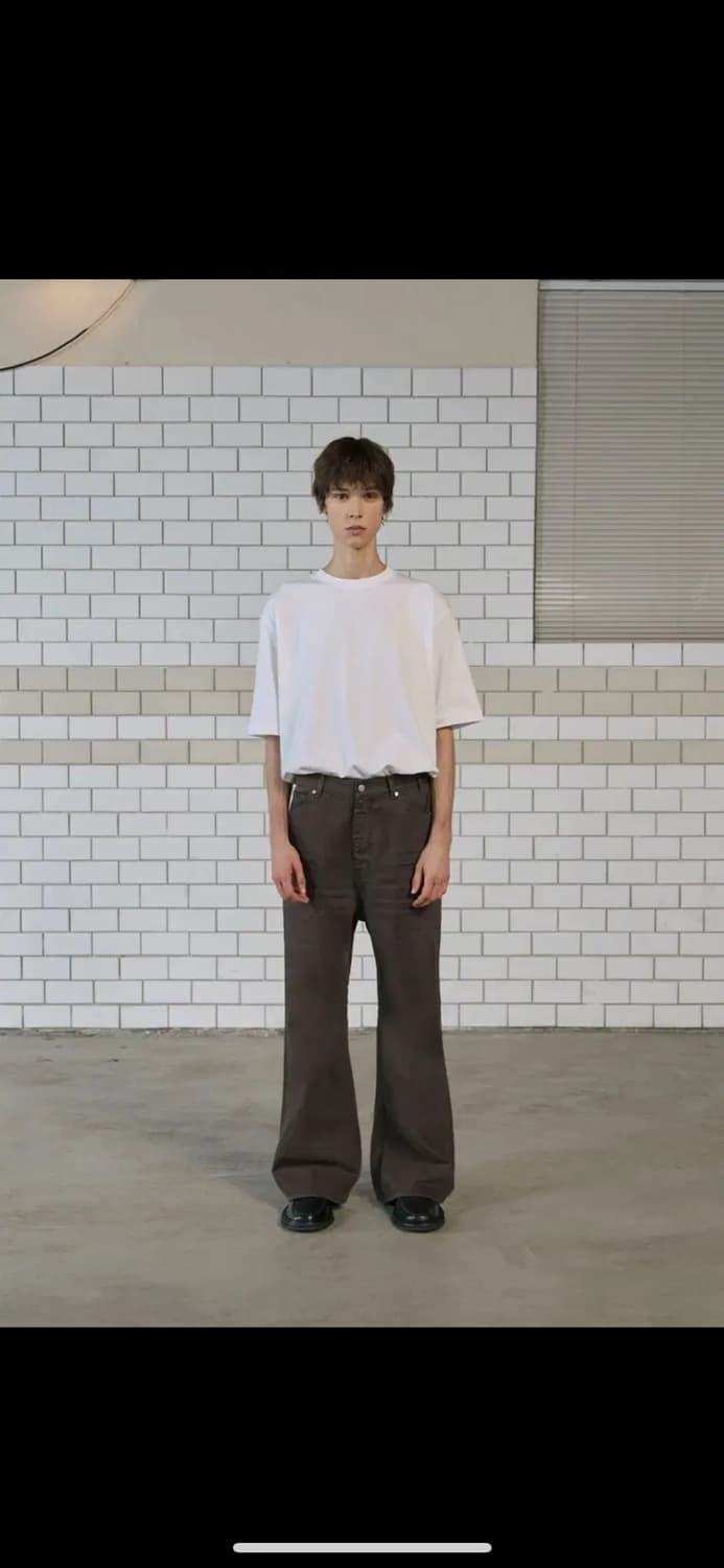 stu 플레어 데님팬츠 브라운 상품이미지3