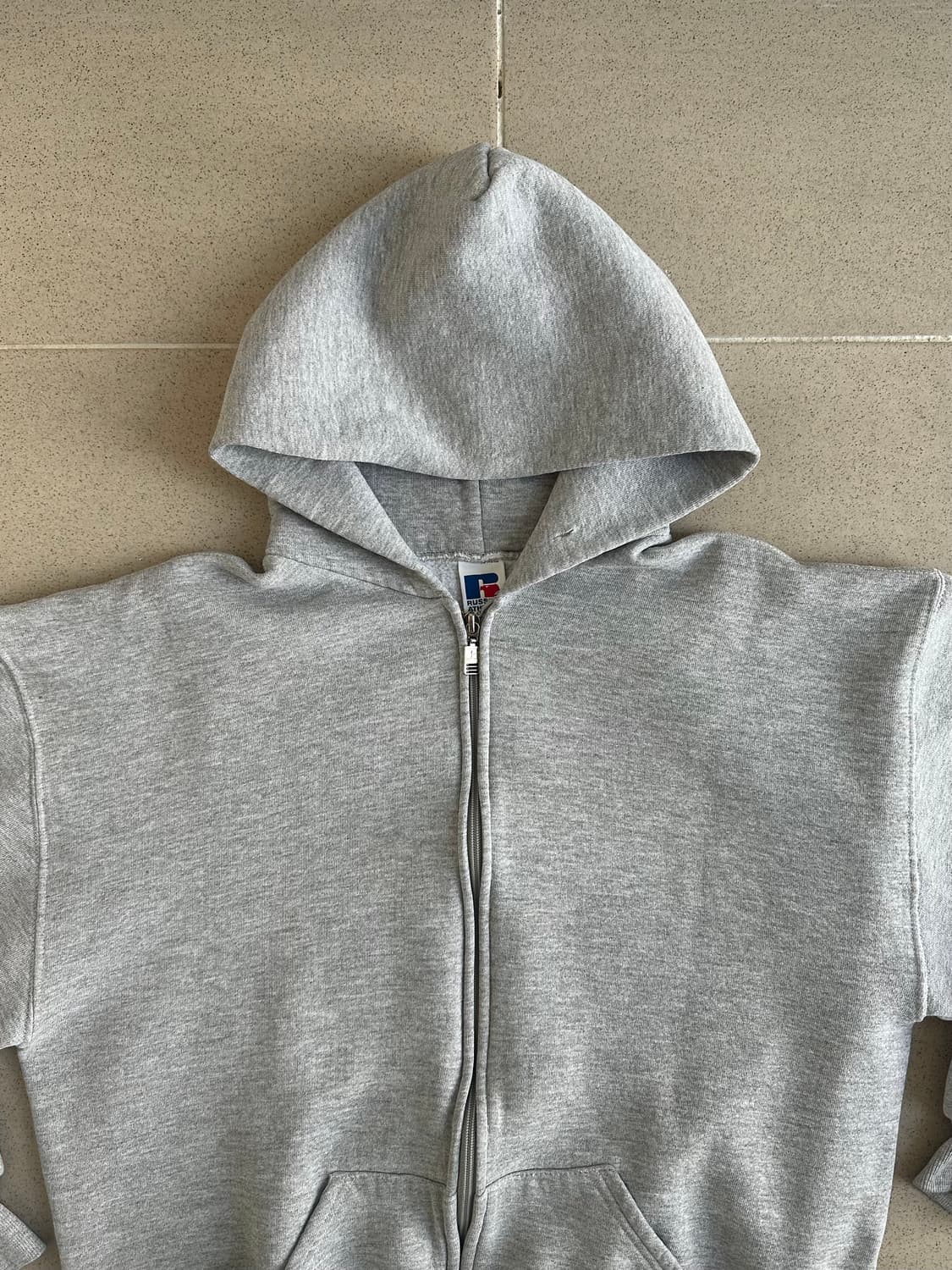 90s 빈티지 러셀 후드집업 그레이 L USA 상품이미지4