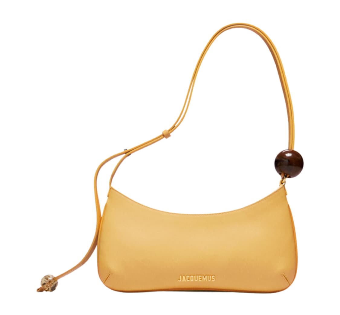 자크뮈스- 르 비쥬 펄 비디드 숄더백 더스티 옐로우 상품이미지1
