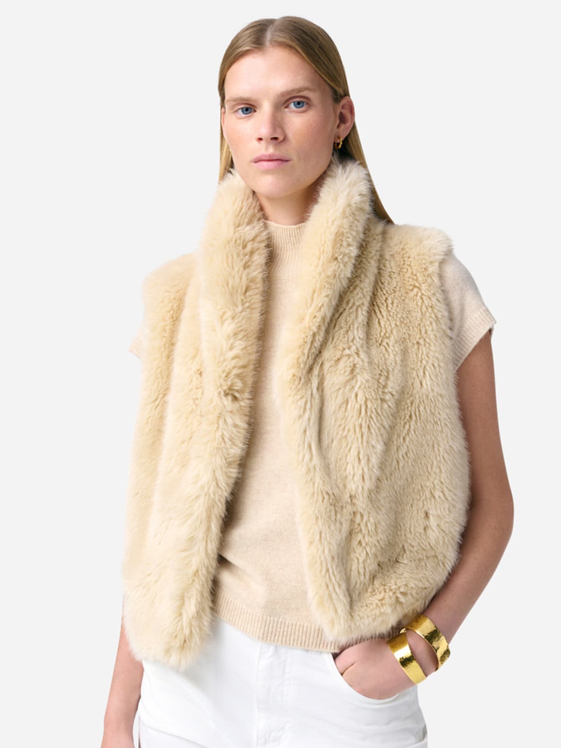 Athe Vanessa Bruno faux fur vest 상품이미지4