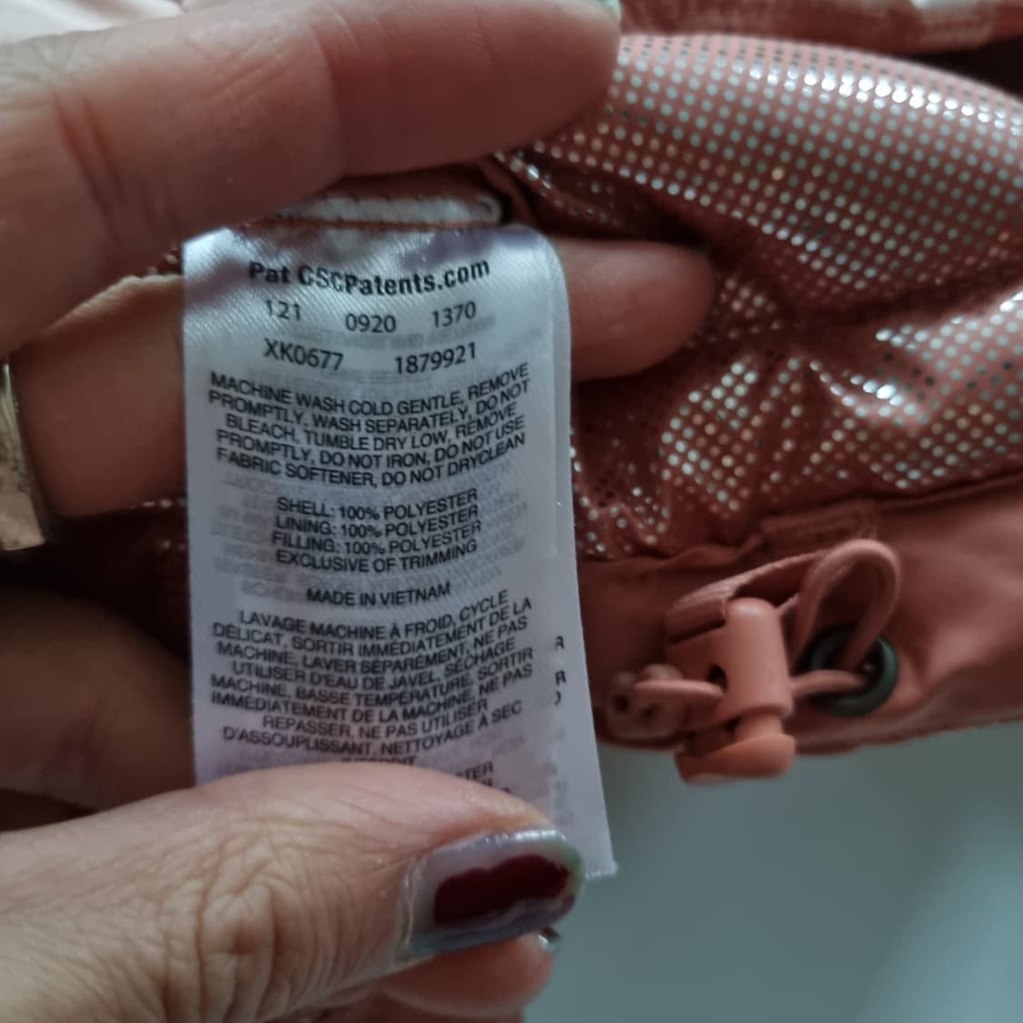 콜롬비아 경량패딩 연핑크  상품이미지6