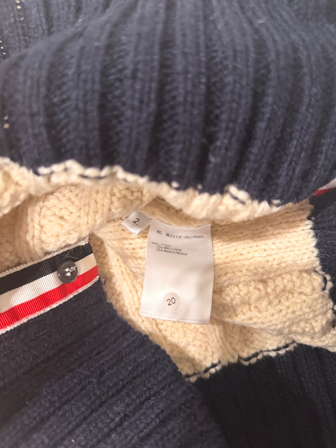 (2) 톰브라운 아란 케이블 크롭 니트 상품이미지4