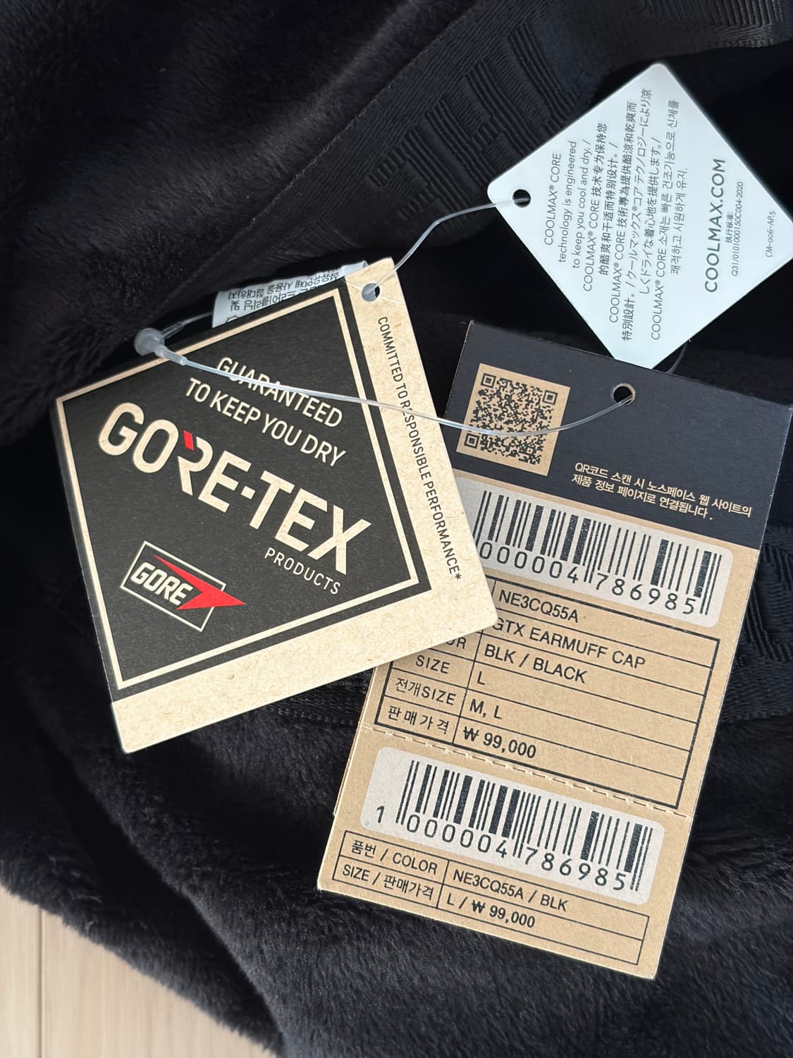 (새제품) 노스페이스 고어텍스 이어머프 캡 블랙 상품이미지6