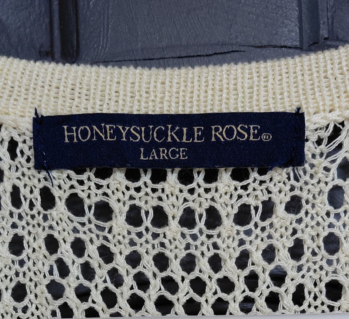 [L] HONEYSUCKLE ROSE 롱 그물 니트 베스트 (아이보리) 상품이미지4