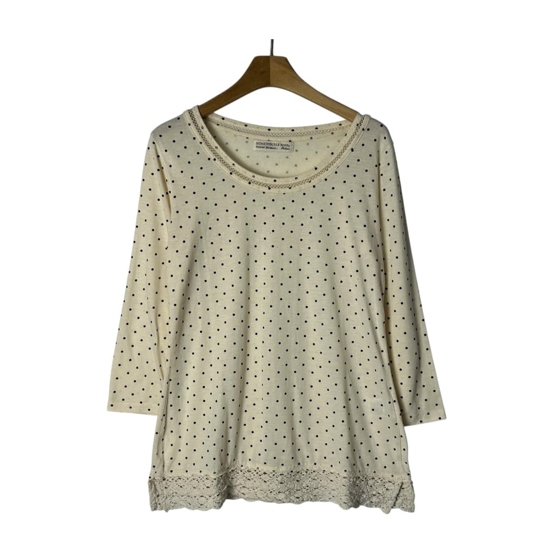 [HONEYSUCKLE ROSE] 모리걸 레이스 도트 블라우스  상품이미지1