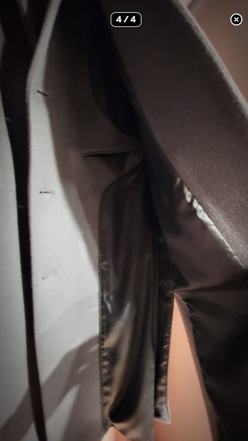 급처)송지오 캐시미어 코트 레이어드 3버튼 코트 50 우영미 솔리드옴므 상품이미지4