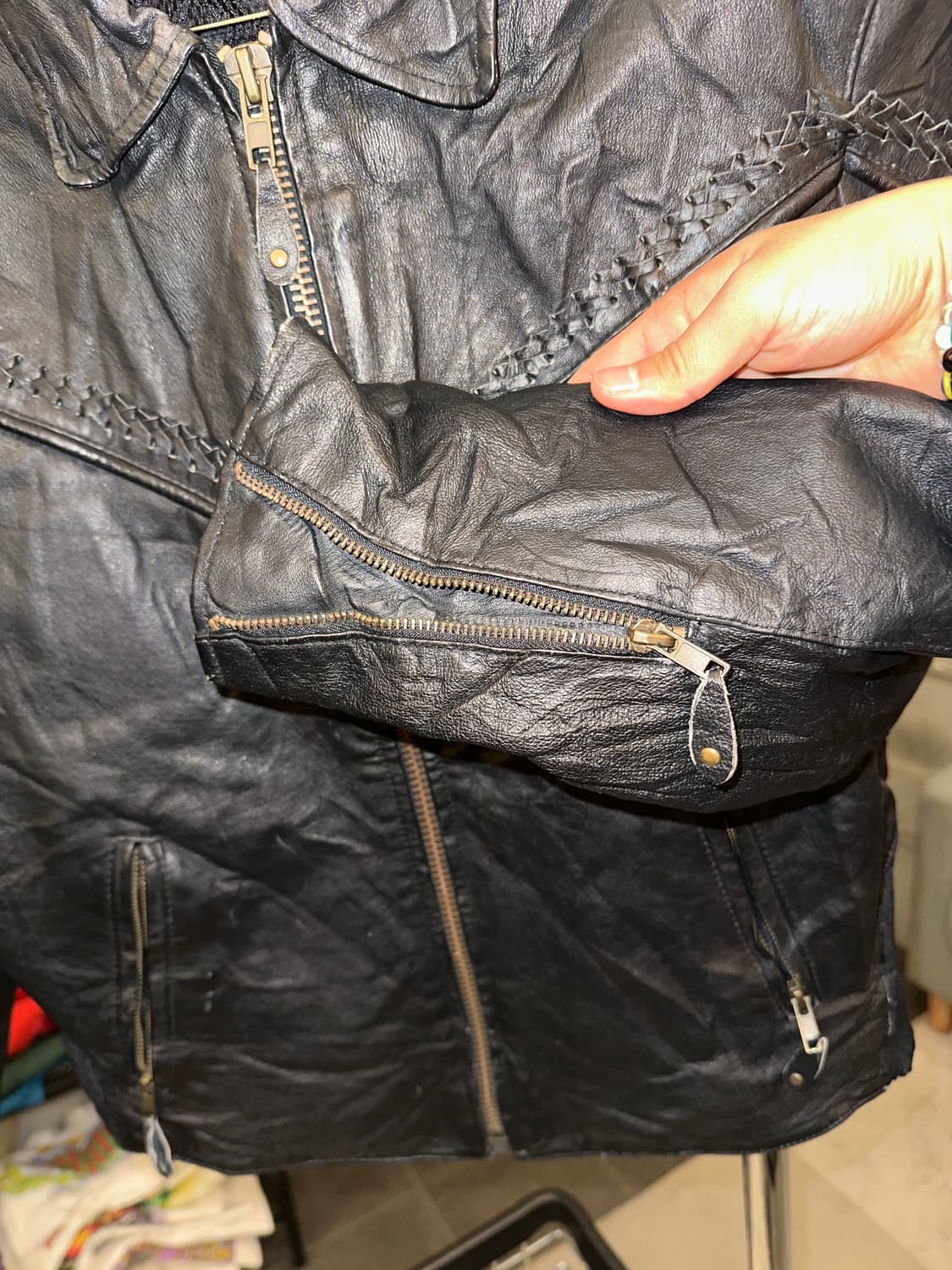 90’s American cow-leather western jacket 상품이미지9