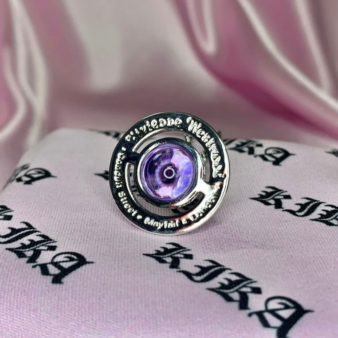 비비안웨스트우드 아카이브 크리스탈 자수정 orb팬던트 목걸이 (새상품) 상품이미지5