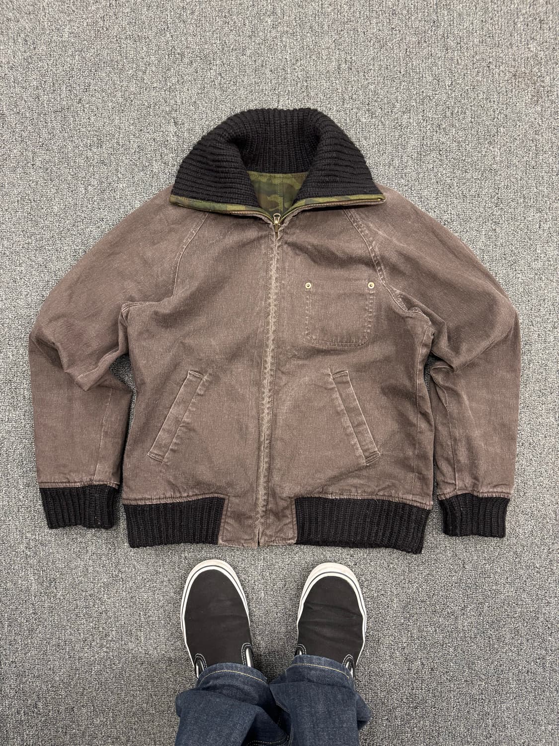 SM2 빈티지 여성 리버시블 카모 니트 점퍼 상품이미지5