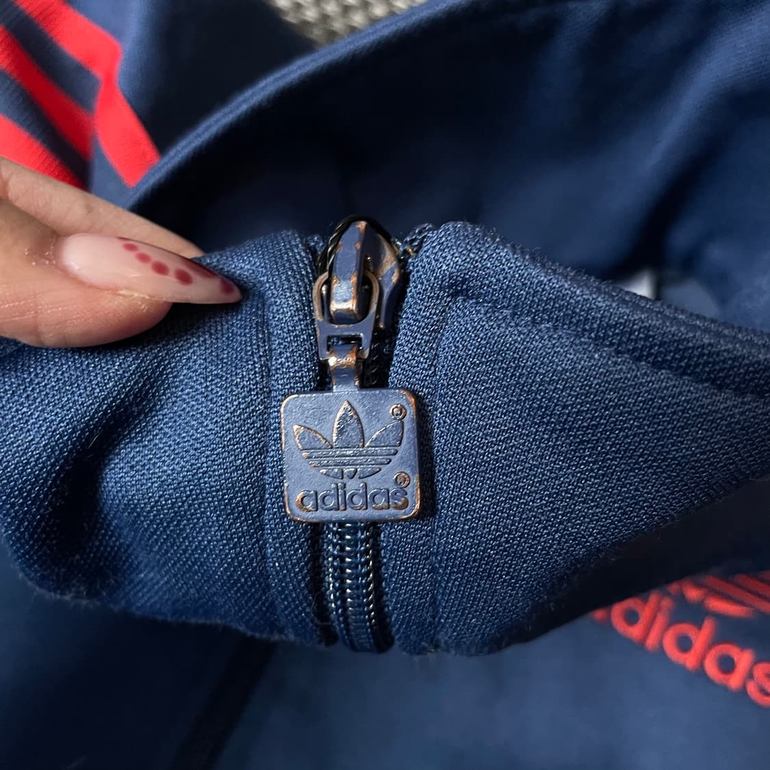 아디다스 레드 네이비 트랙탑 져지 100 상품이미지4