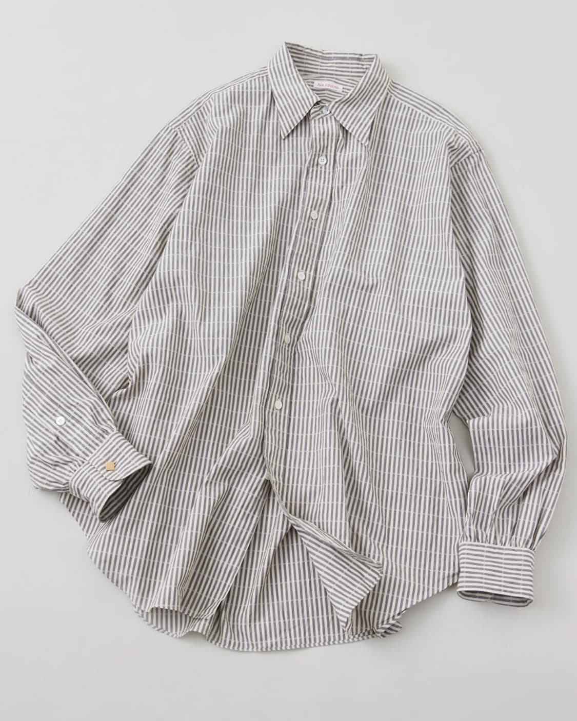 [XL] 나이스네스 스트라이프 클래멘트 도비셔츠 그레이 상품이미지1