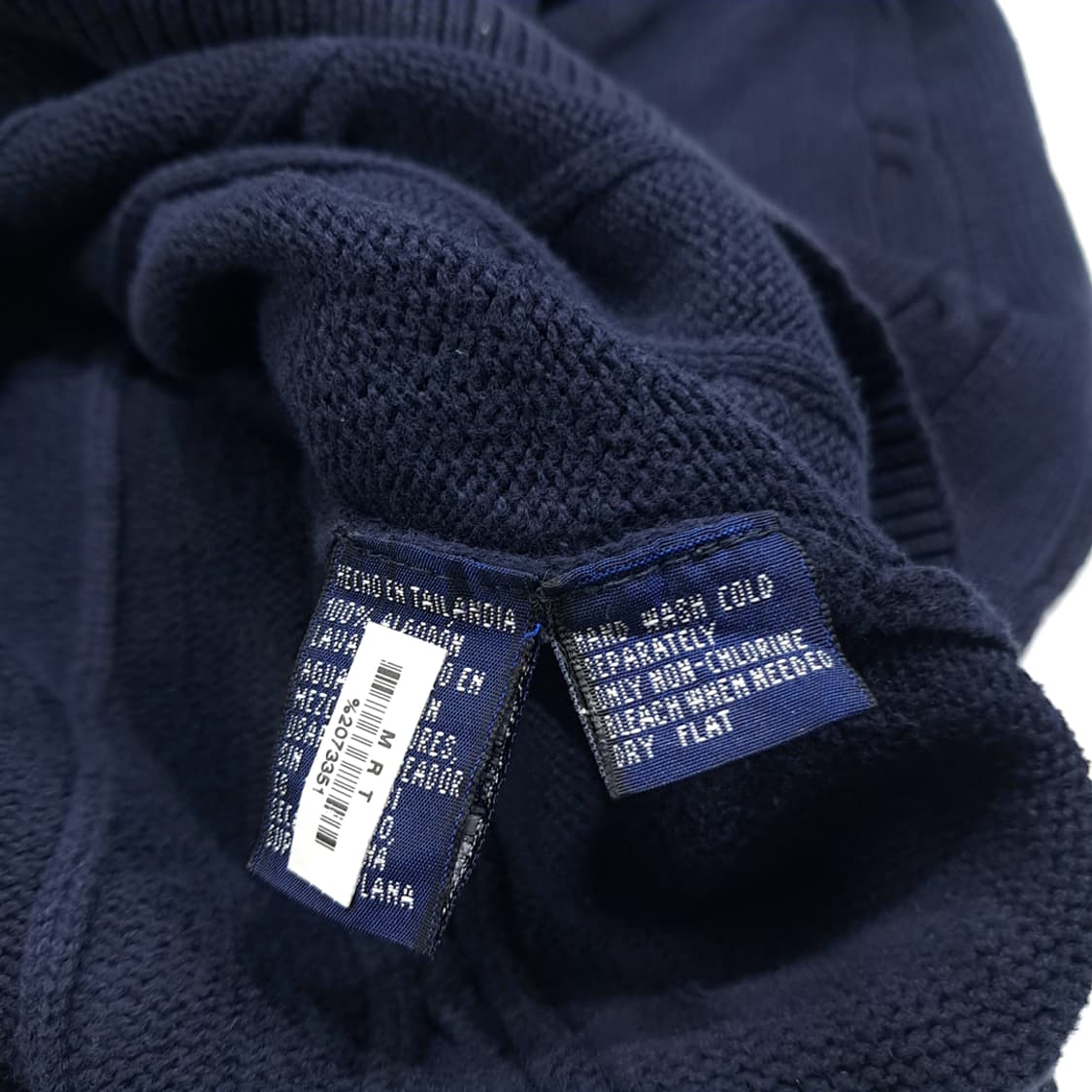 CL139 노티카 코튼 90s 케이블니트 네이비 스웨터 상품이미지5