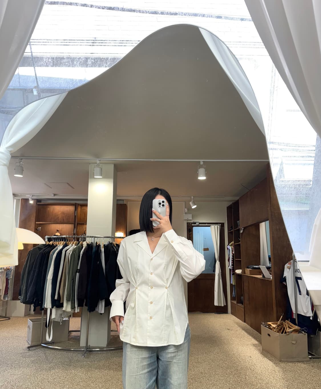 마뗑킴 로고 프린팅 셔츠 상품이미지2