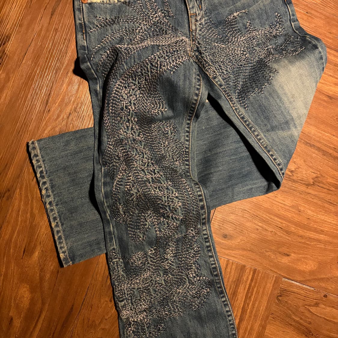 TAKE 2 UPGRADE SASHIKO DENIM PANTS 상품이미지1