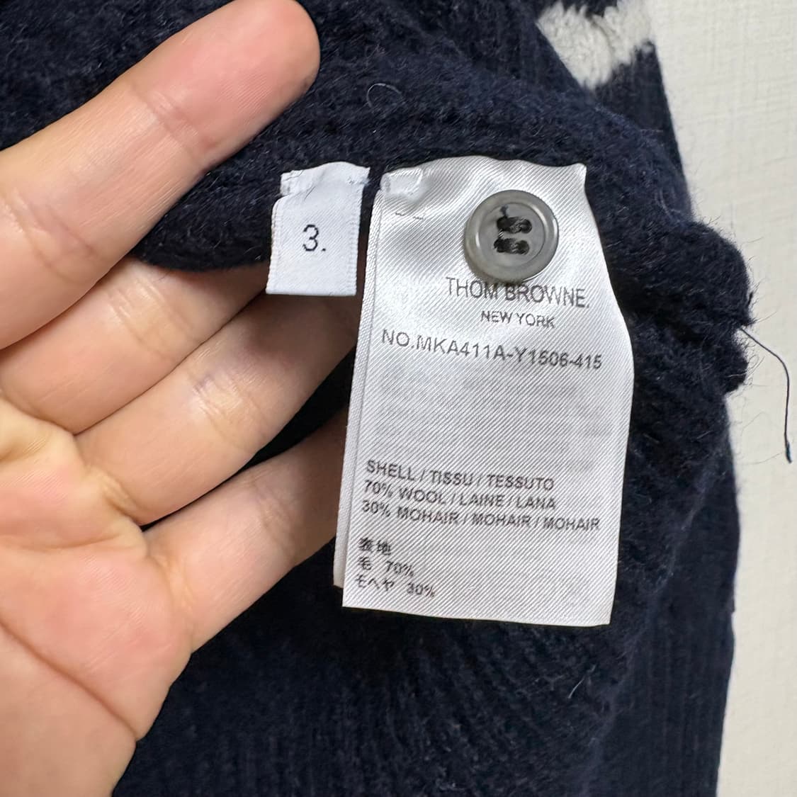 [3/새상품급] 톰브라운 아란 케이블 니트 상품이미지3