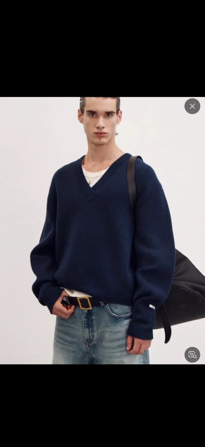 렉토 청키울 브이넥 L 상품이미지1