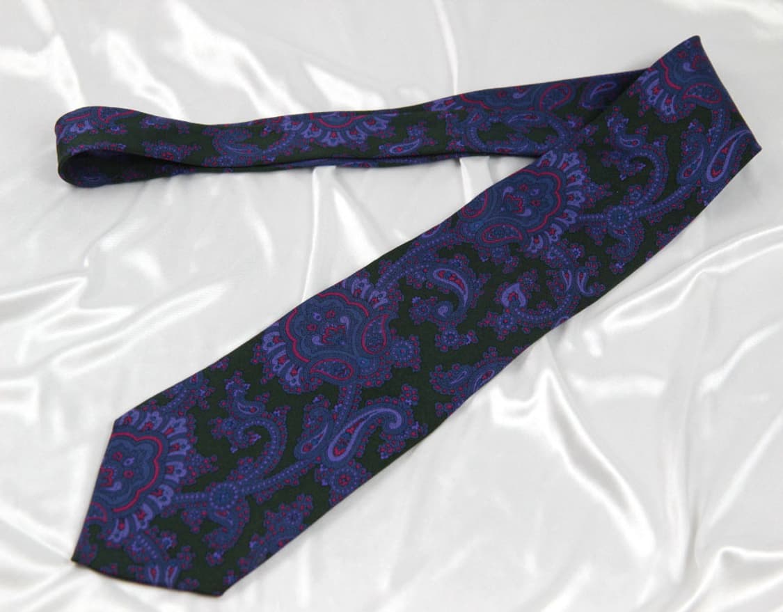 알마니 9.1cm A등급 페이즐리 남자 명품 넥타이 상품이미지2