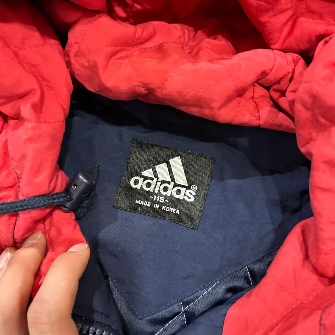 아디다스(Adidas) 네이비 남빨 올드스쿨 삼선 바람막이 자켓 상품이미지4