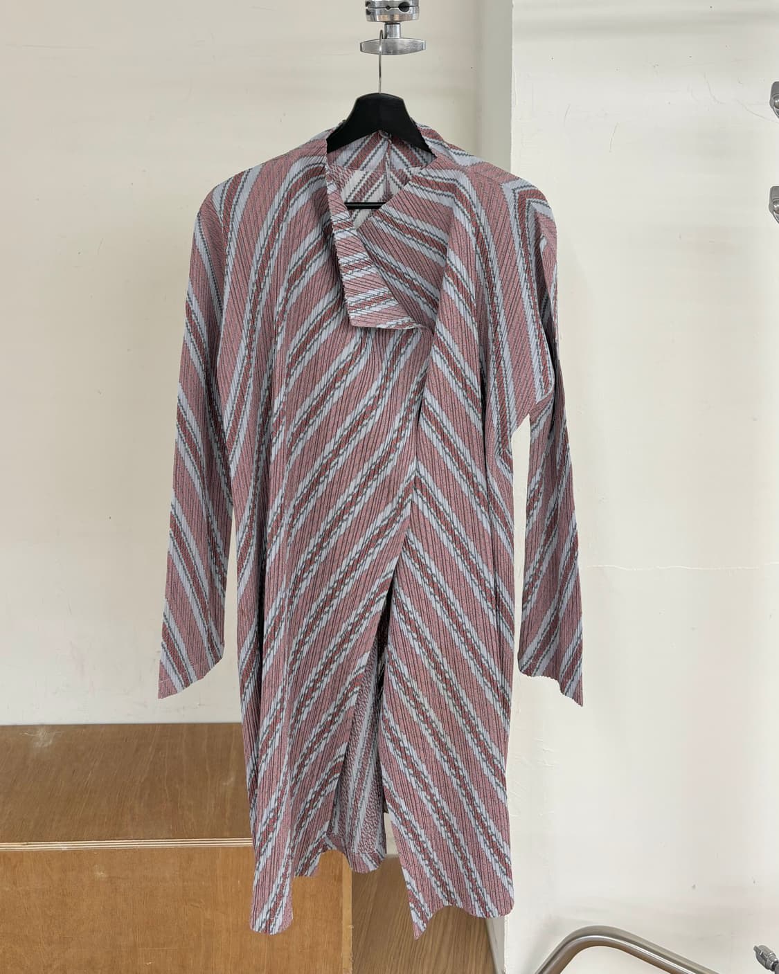 플리츠 플리즈 플리츠 숄 가디건 자켓 상품이미지1