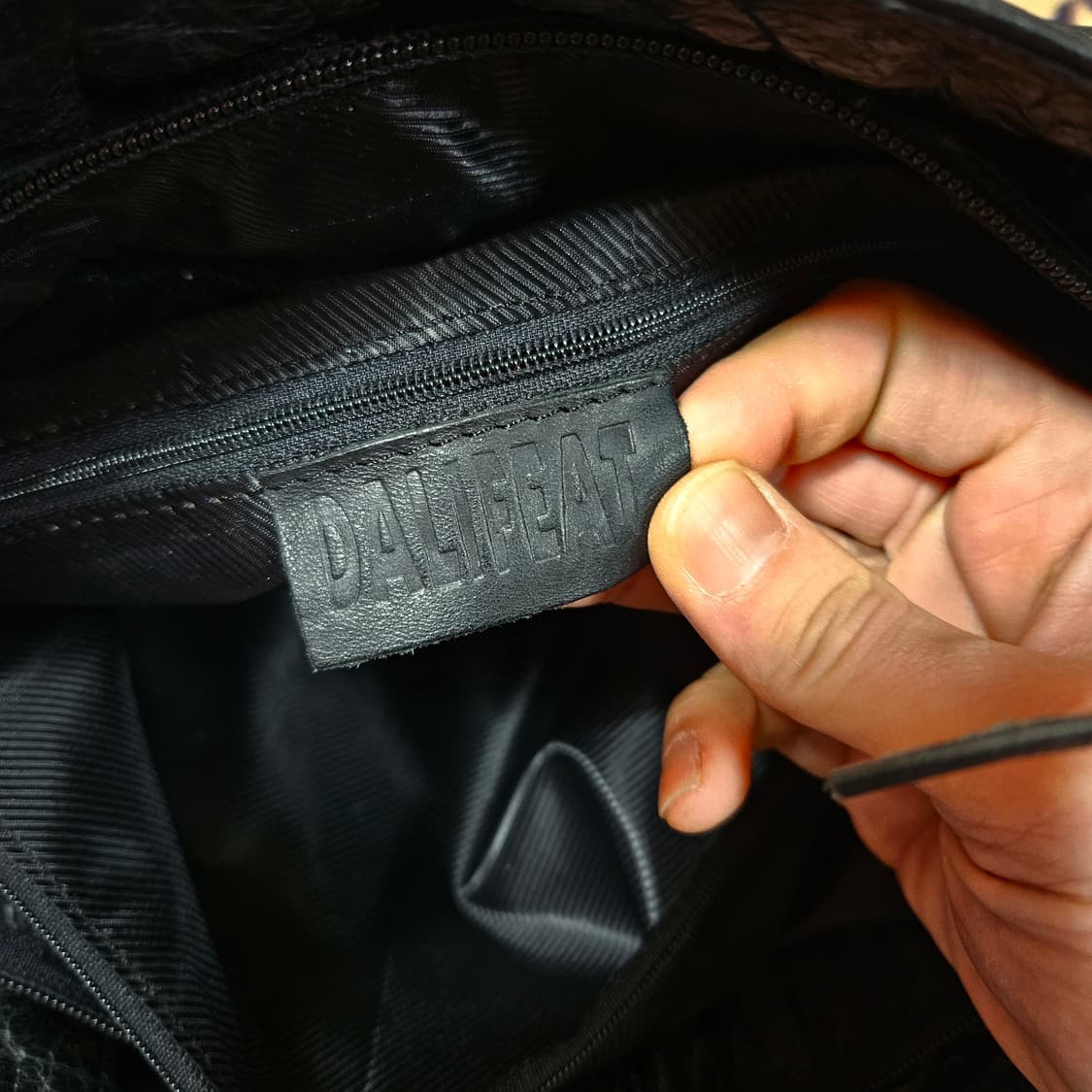 DALIFEAT 스터드 가죽 센터로고 보헤미안 토트백 상품이미지9