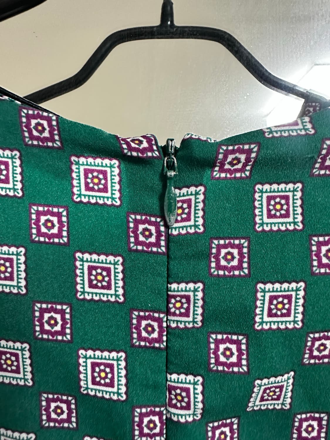 산드로 그린 패턴 롱 원피스 상품이미지4