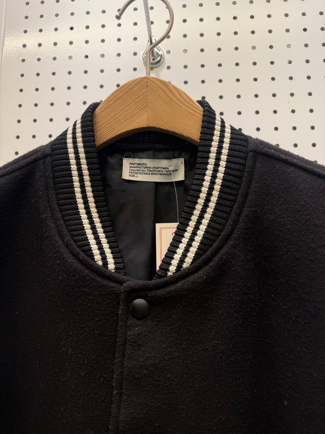 파르티멘토 블랙 모직 바시티 자켓  U65 상품이미지4