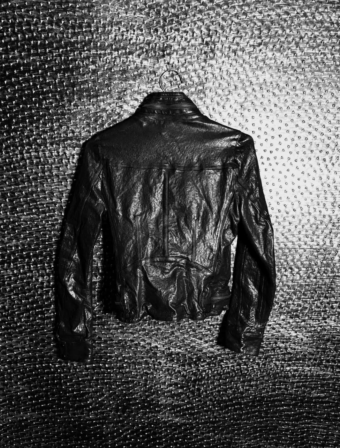 에이징 멀티 포켓 레더자켓 상품이미지2